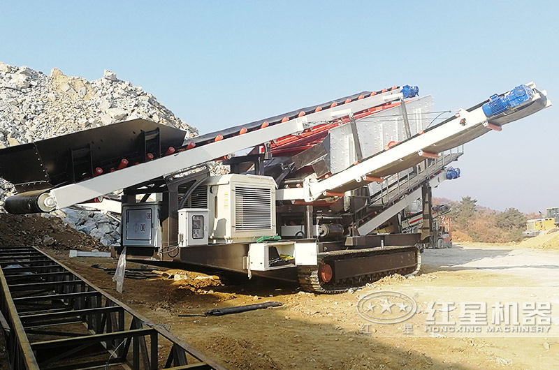 每小時(shí)產(chǎn)100方石子的履帶移動(dòng)破碎站占地小 每小時(shí)產(chǎn)100方石子的履帶移動(dòng)破碎站占地小