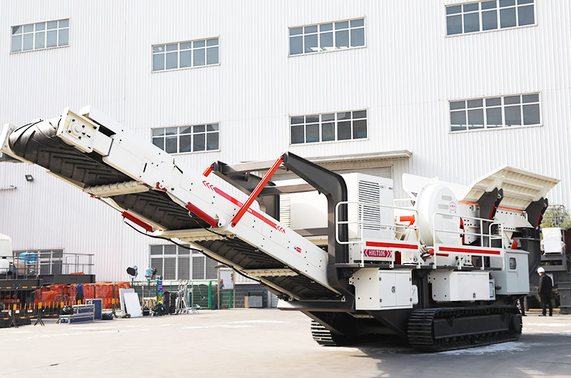 客戶參觀：液壓驅動履帶式移動破碎站-全剛性船型結構，穩定效能高