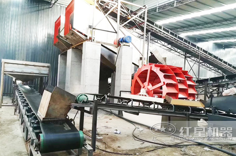 固定洗砂機作業現場 固定洗砂機作業現場