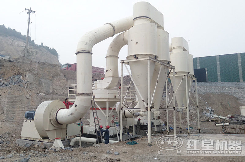 石膏粉加工生產現場圖 石膏粉加工生產現場圖