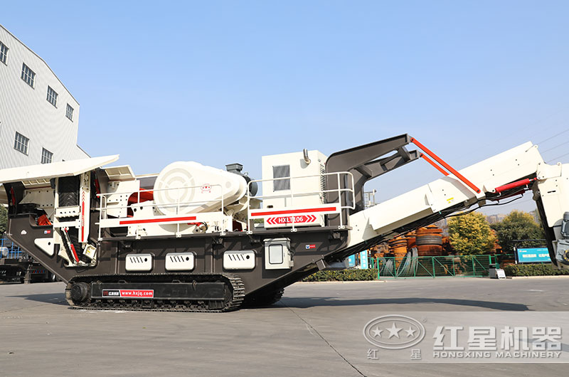 建筑垃圾回收再利用設備，履帶式移動